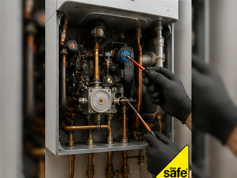 Skilfulhands engineer carrying out boiler repair and fault diagnosis in Kent